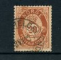1882 - LOTTO/20531 - NORVEGIA - 20 ore BRUNO GIALLO  USATO
