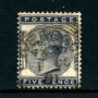 1880/81 - LOTTO/24609 - GRAN BRETAGNA -  5p. AZZURRO NERO - USATO