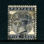 1880/81 - LOTTO/24609 - GRAN BRETAGNA -  5p. AZZURRO NERO - USATO