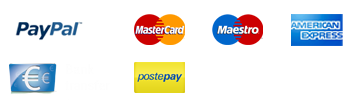 Accepted payments: PayPal, Mastercard, Maestro, American Express, bank transfer, PostePay